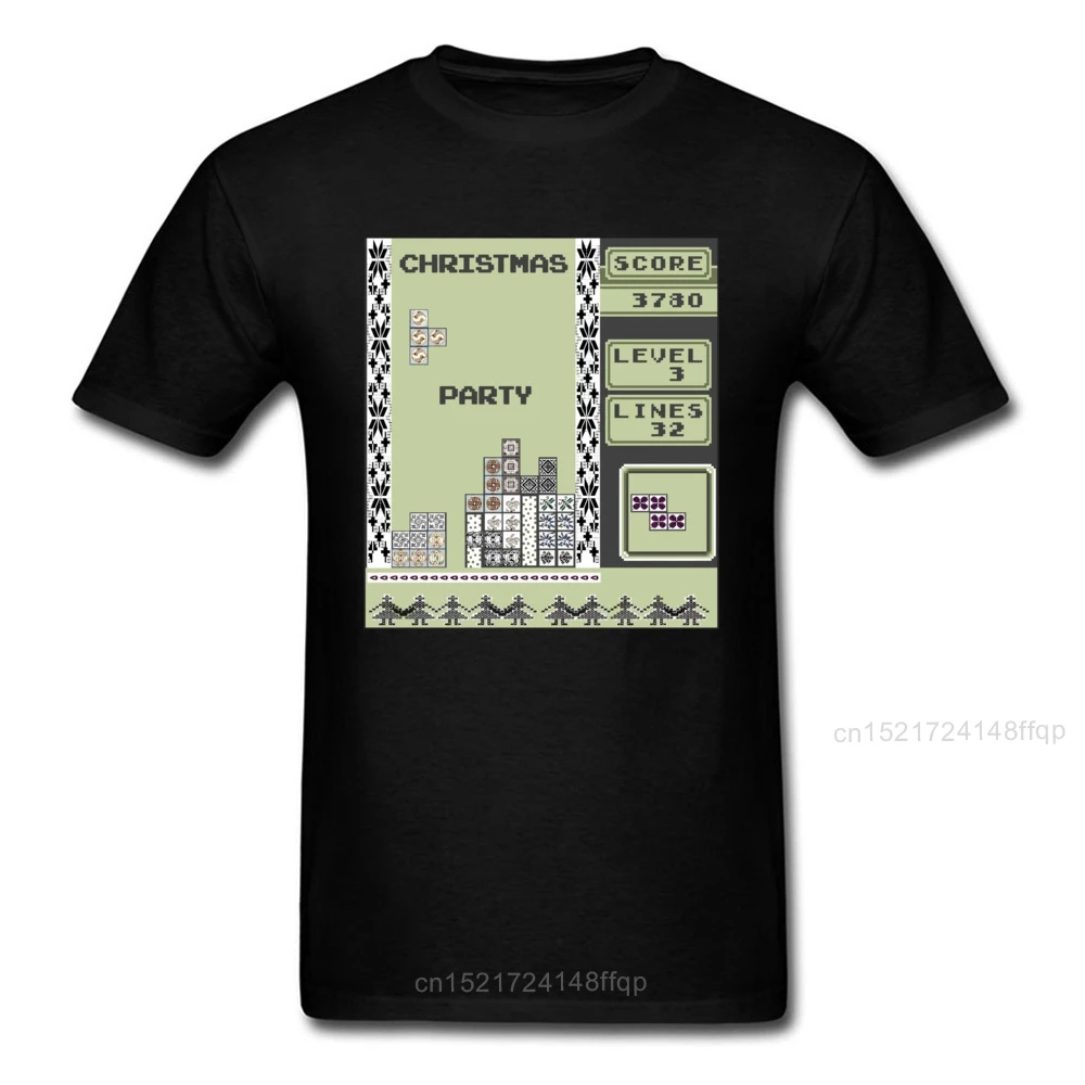 Comics Tetris Мужская футболка уродливые футболки для рождественской вечеринки
