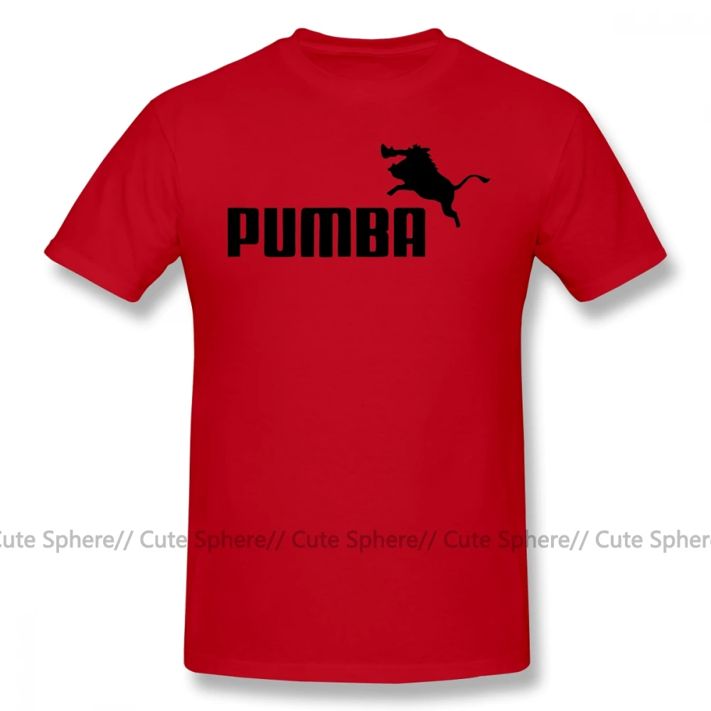 Футболка с логотипом Pumba, футболка с надписью Big Fun, футболка с коротким рукавом, Пляжная Мужская футболка с принтом, 100 хлопок - Цвет: Red