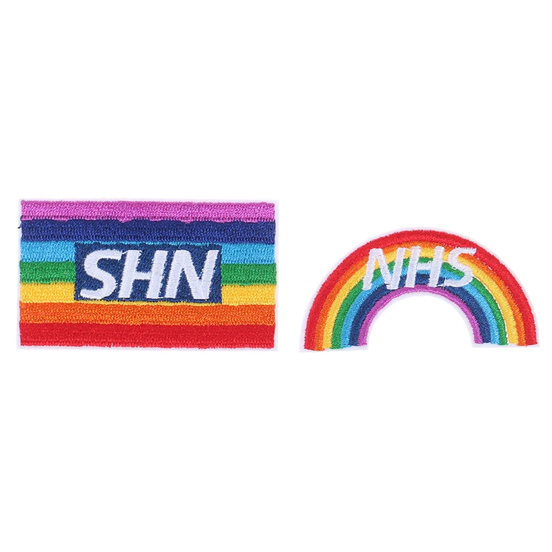 1pcs NHS Rainbow Thank You Sew On Patch Badge 2020 UK Support Pride IRON ON | Дом и сад
