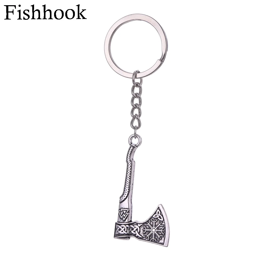 Fishhook Брелок Топор викинга Valknut Old Magic Staves Vegvisir скандинавский викинговый брелок