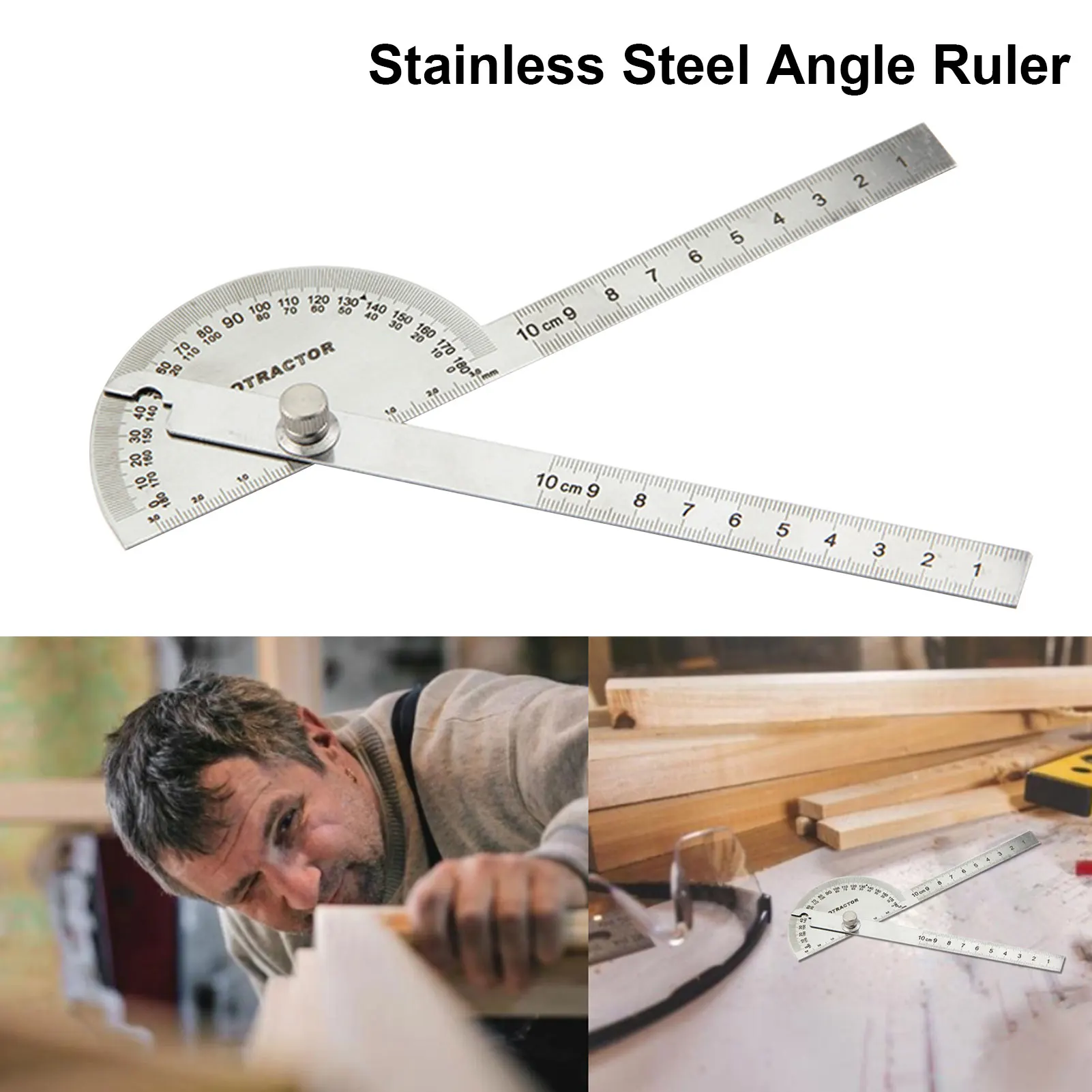

Угломер, 180 градусов, металлический, из нержавеющей стали