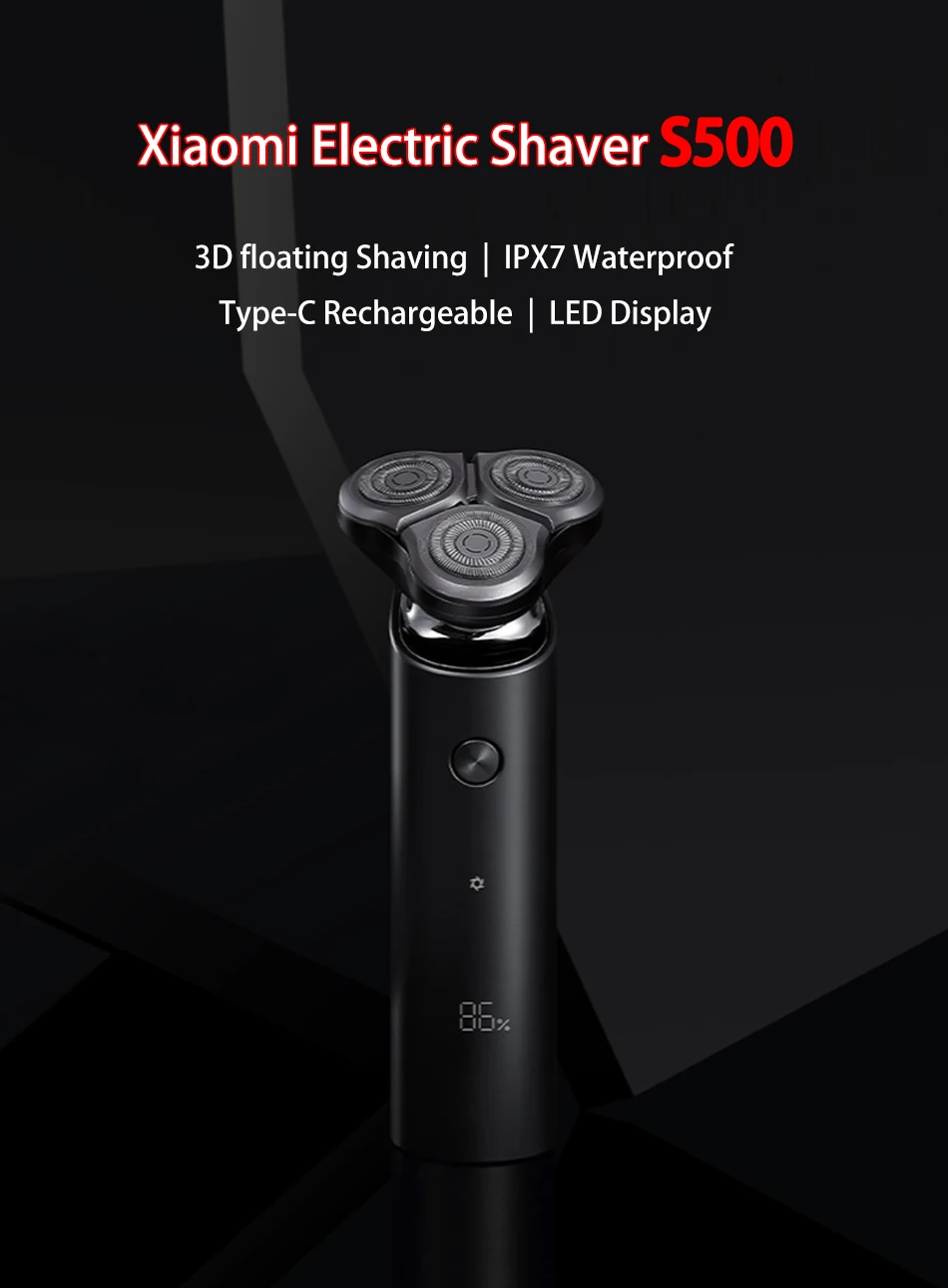 Xiaomi Mijia электробритва для мужчин Тип C перезаряжаемая Гибкая бритва машина для сухого влажного бритья триммер для бороды моющийся одно лезвие