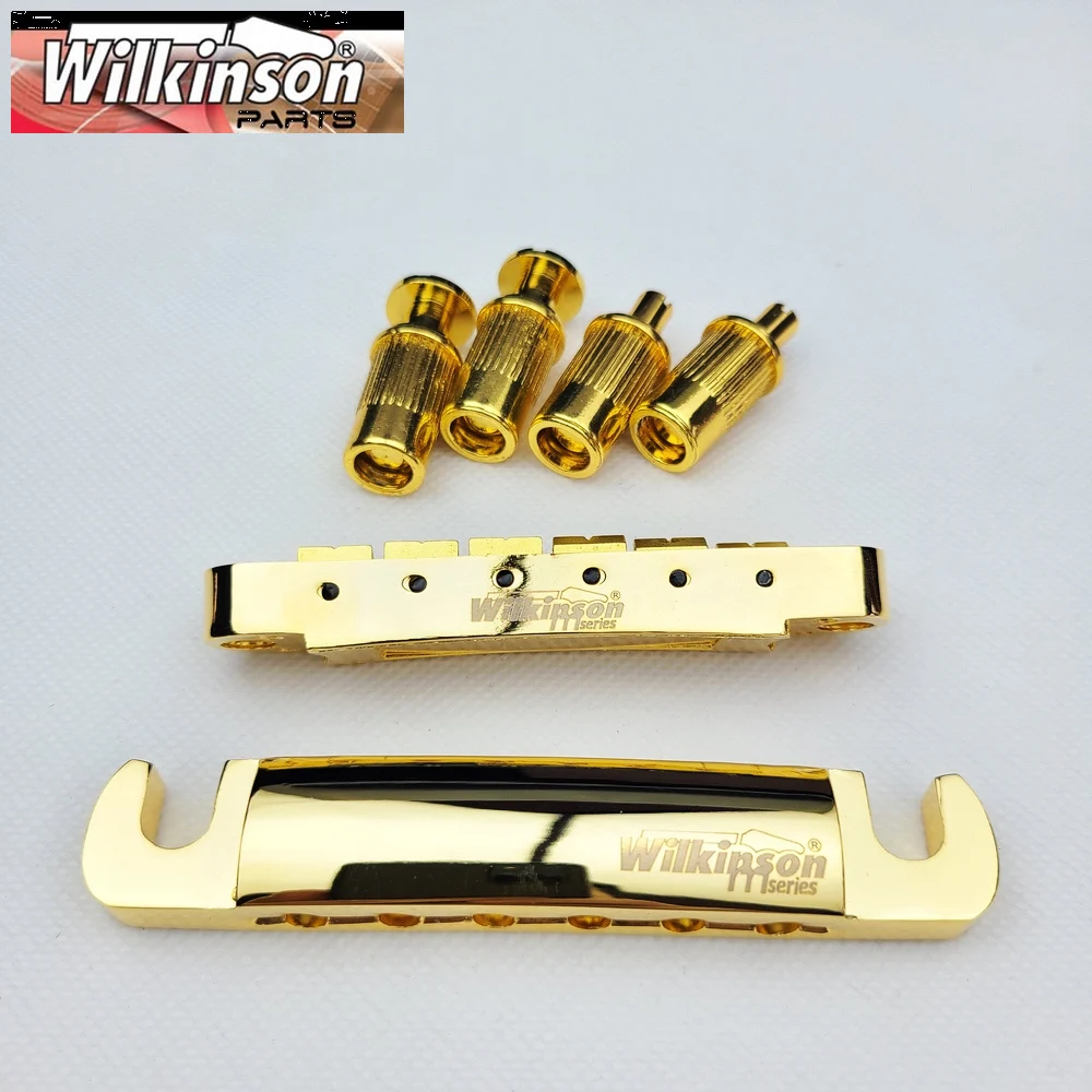 original wilkinson gold tune o matic stil elektrische gitarre brücke für lp sg gitarre wogt1 wogb2 goldene free global shipping