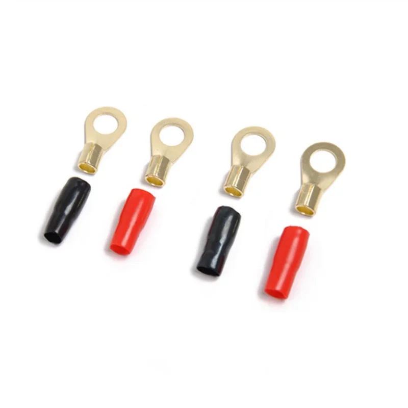 50 шт./лот автомобильный аудио усилитель черный красный трубчатое кольцо