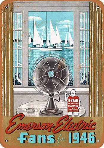 

SRongmao 8 x 12 Metal Sign 1946 Emerson Electric Fans