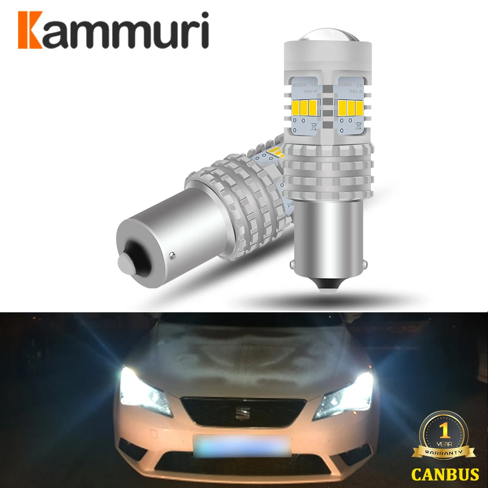 Белый 6000 К Canbus без ошибок 1156 P21W BA15S S25 14SMD Светодиодный лампа для SEAT LEON 3 MK3 дневной
