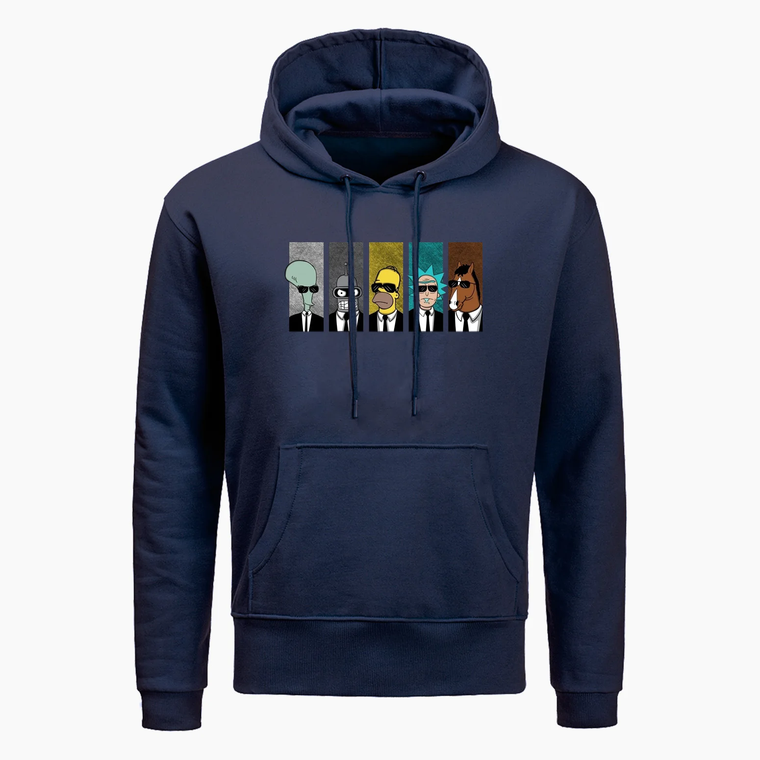 Rick And marty Аниме Толстовка крутая ТВ футболка мужские толстовки пара Geek BoJack всадник Толстовка мужская Толстовка бойфренда Camiseta - Цвет: dark blue 6