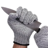 cut resistent gloves level 5 protection anti cut golve gray hppe wearable durable kitchen glove winter warm safety work gloves