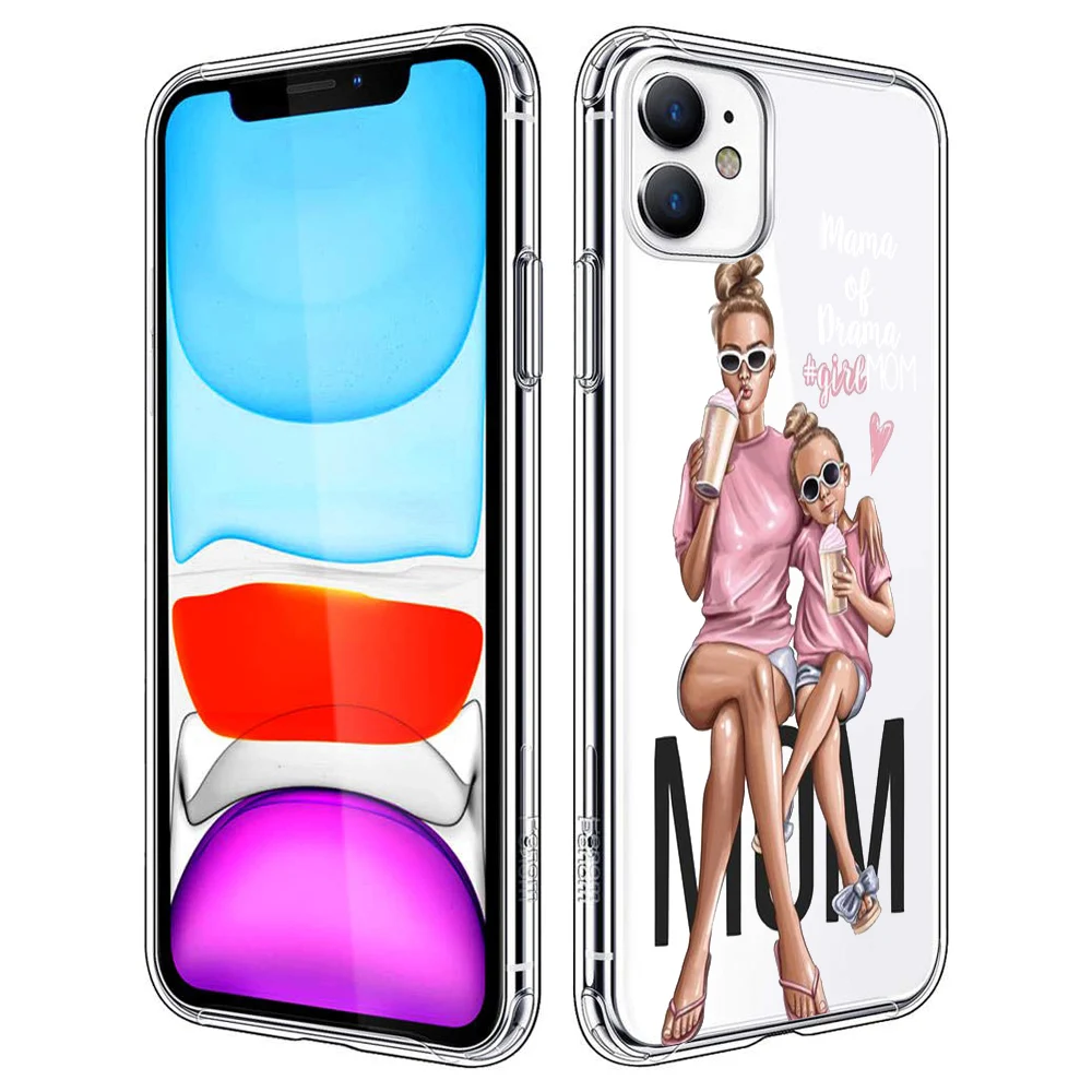 Fashion Super Mum for Case iPhone 8 7 6 6S Plus X 5S SE 2020 XS 11 12 mini Pro Max XR Phone Case Soft silicone TPU Cover 12 Pro