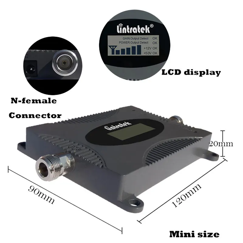 Усилитель сигнала Lintratek CDMA 2G 850 МГц сотовый gsm 3g мобильный телефон усилитель с ЖК