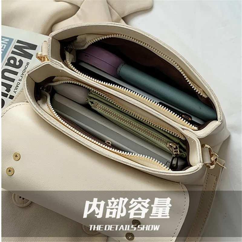 

Small PU Leather Crossbody Bags for Women 2021 Trend Hand Bag Women's Branded Trending Shoulder Handbags