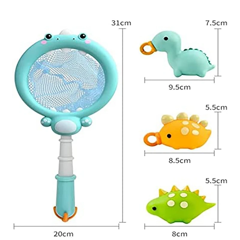 

Bath Toy with Fishing Net Fish Net Game in Bathtub Bathroom Pool Bath Time for Kids Toddler Baby Boys Girls