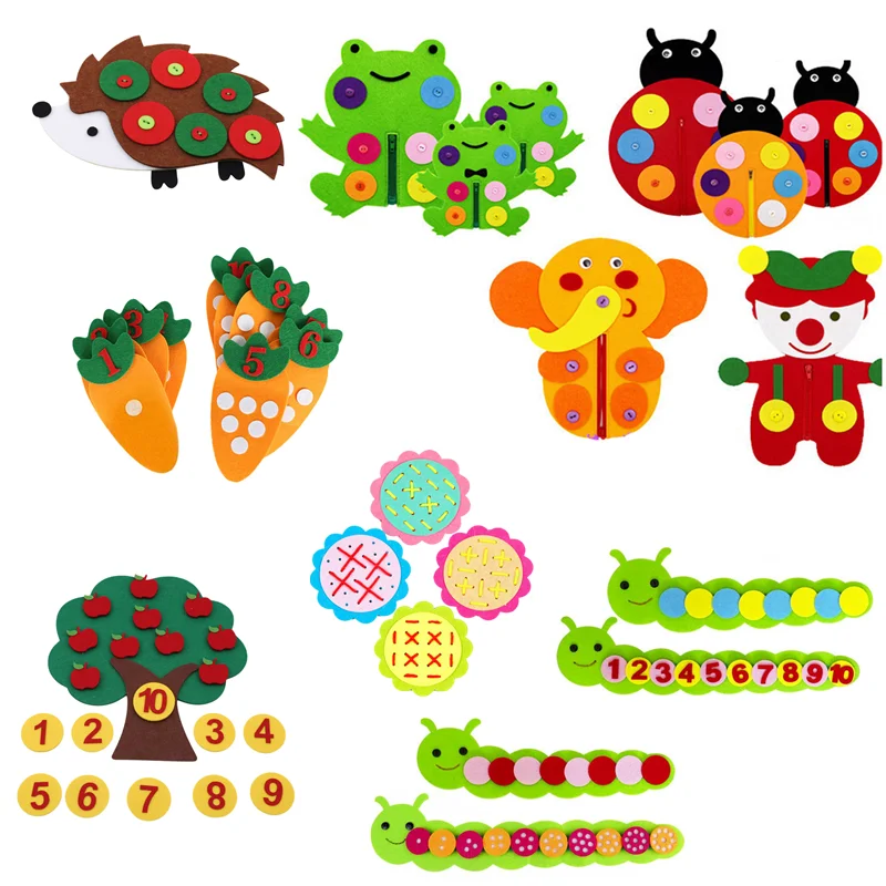 

Hand Zipper Button Teaching Kindergarten Manual Diy Weave Cloth Early Learning Education Toys Montessori Teaching Aids Math Toys