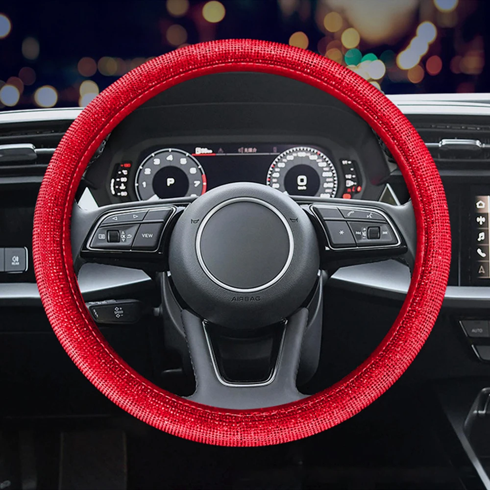 

Car Steering Wheel Cover Cubre Volante Crystal Diamond Protector For Mini Cooper R56 F56 F57 Moke Countryman F60 Cabrio Clubman