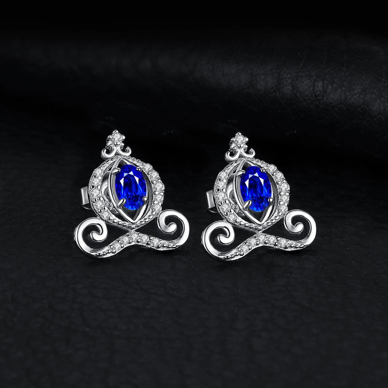 JewelryPalace тыквы каретки 0.5ct создан сапфировые серьги 925 пробы серебро Мода рождественские украшения подарок для Для женщин