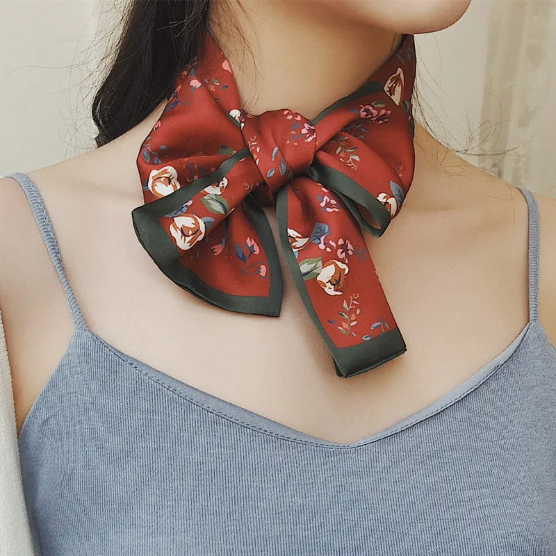 Новинка 2020 Женский двухсторонний Шелковый Ретро шарф с принтом литературы и