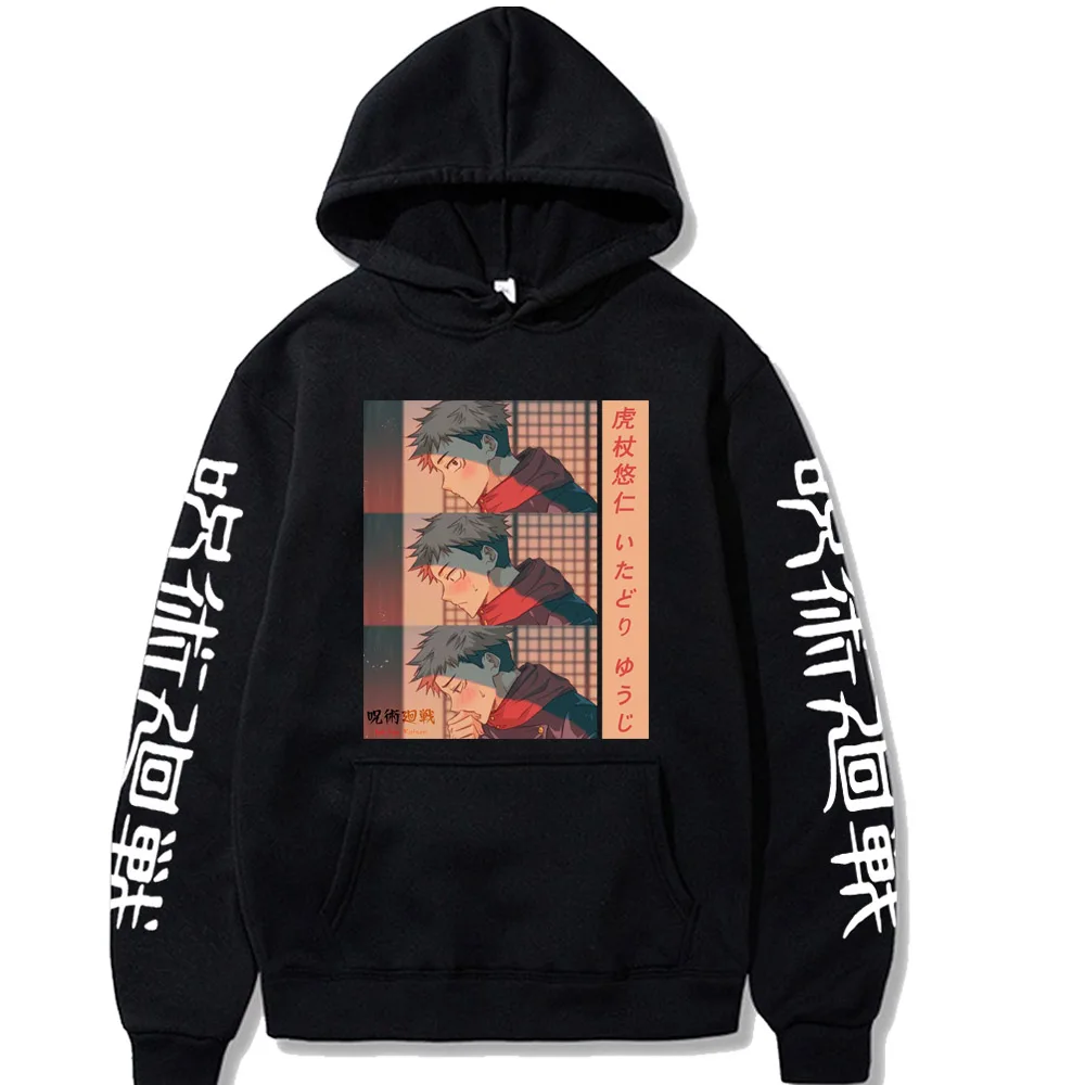 

Harajuku Jujutsu Kaisen Unisex Hoodies Japanese Anime Yuji ItadoriPrinted Men's Streetwear Casual Sweatshirts