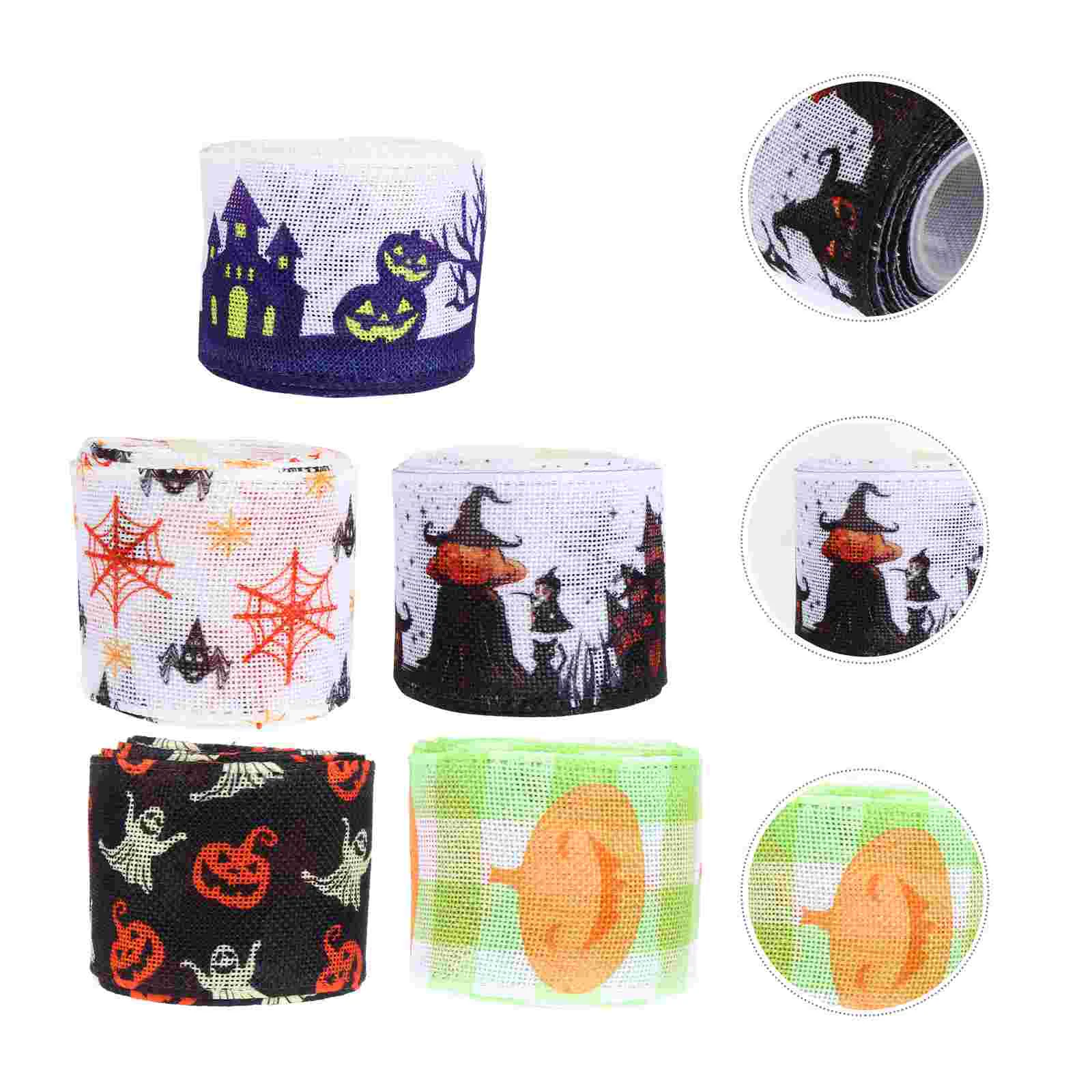 

5 Rolls of Ribbons DIY Craft Ornaments Ribbon Gift Wrapping Ribbons
