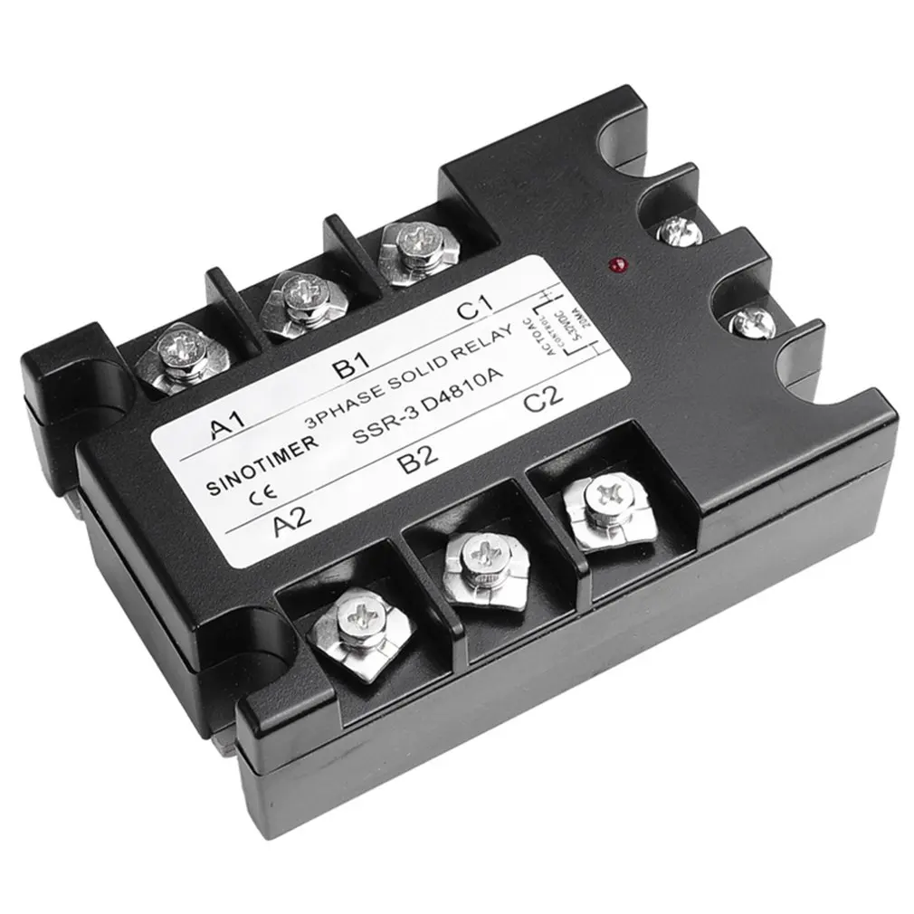 

SSR-3-D48100A 3 Phase Solid State Relay 10-100A AC Output 3-32VDC To 30-480VAC SSR-3 Module Switch Relay Solid State Relay
