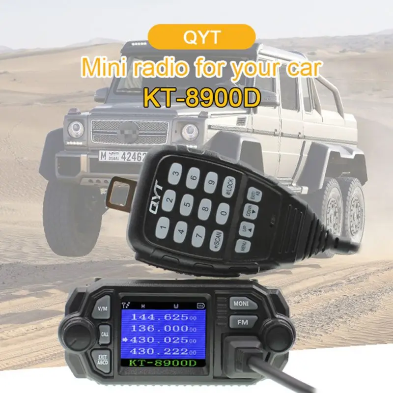 QYT KT-8900D VHF УКВ, мобильная радиоантенна 2 way Радио дисплей с одновременным воспроизведением изображения от четырех видеокамер двухчастотный, компактный автомобильный радиоприемник 25W иди и болтай Walkie talkie “иди и KT8900D