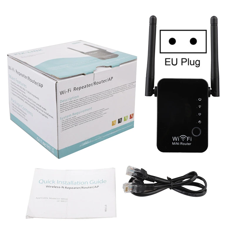 

300Mbps WiFi Repeater Dual Antenna Signal Booster Wireless Router Networks Extender SGA998