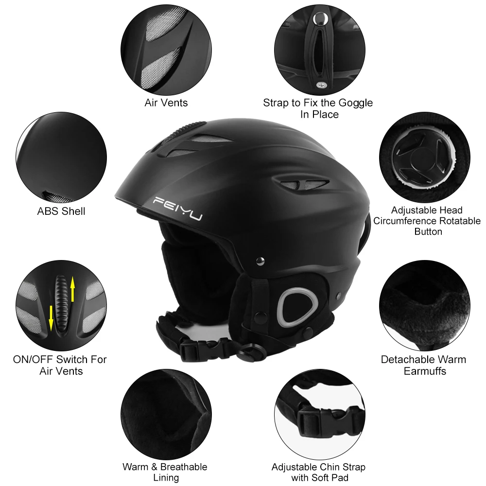 Горячее предложение Новый защитный шлем для сноуборда на открытом воздухе со