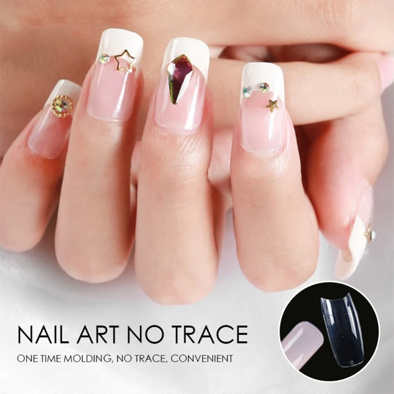 100 шт. DIY Моделирование поддельные ногти Экстра длинные желе телесного цвета