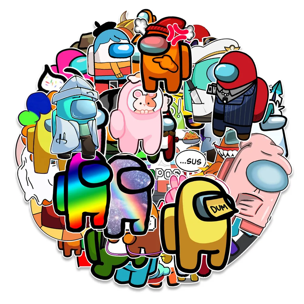 

25/50/100Pieces of Cartoon Doodle Graffiti Stickers Laptop Skateboard Helmet Waterproof UU Gift Bullet Journal Sticker Flakes
