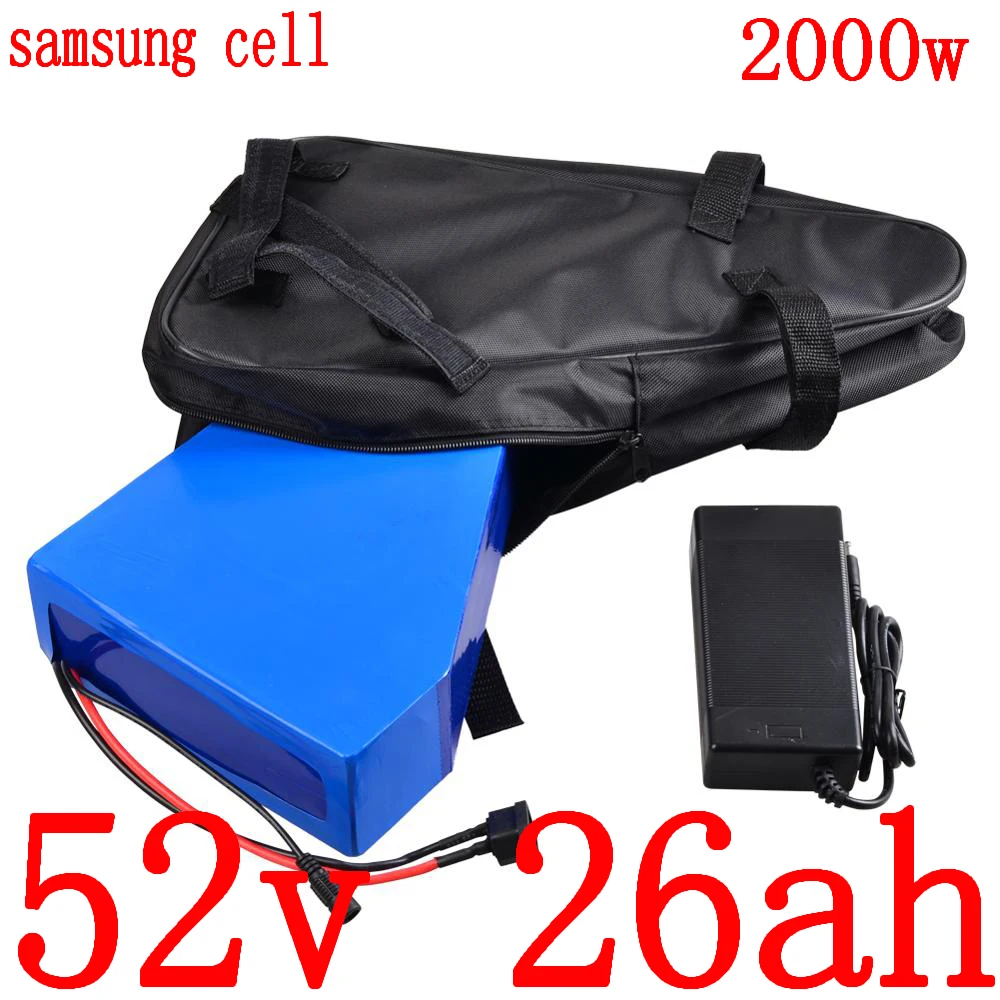 

52V 1000W 2000W Ebike Battery 52V Lithium Battery 14S 52V 13AH 15AH 18AH 20AH 21AH 25AH Electric Bike Battery use samsung Cell