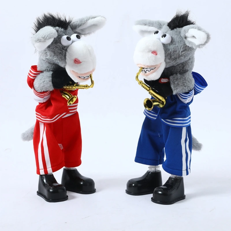 

N7ME Multi-functional Electronic Plush Toy Donkey Cute Speak Music And Walk Dolls Pets Animated Toy Cartoon Toys For Boy Girl