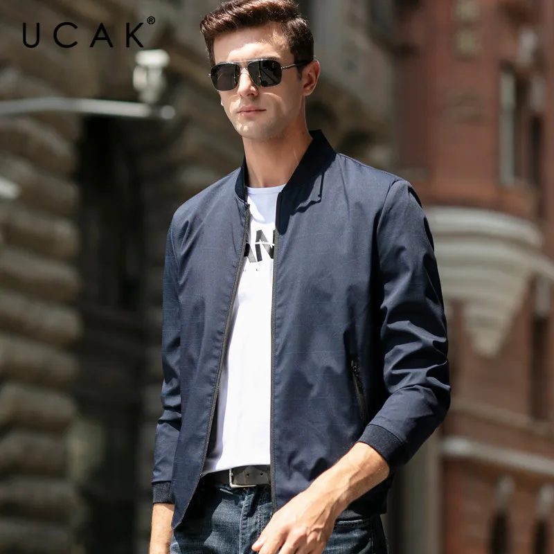 

UCAK Brand Casual Zipper Chaquetas Hombre Men Clothes Jackets 2021 Spring New Arrival Blouson Homme Mens Clothing Coats U8173