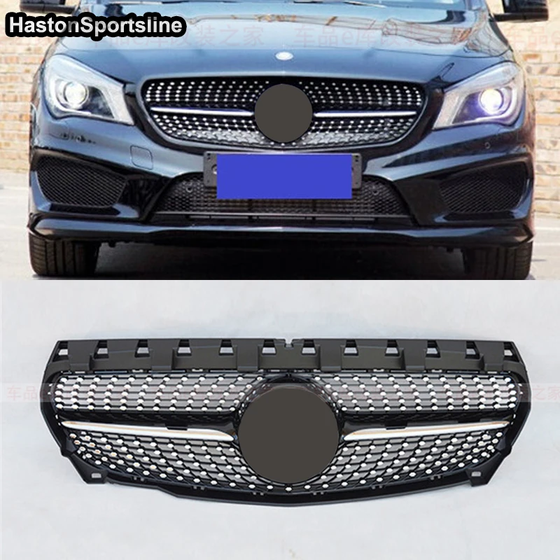

W117 Diamond Style Front Sport Hood Grill Grille for Mercedes Benz CLA W117 2013-2015 Car Styling Accessories
