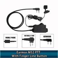 opsmen earmor military adapter m52 ptt airsoft tactical headset kenwood midland extend the finger line button combination