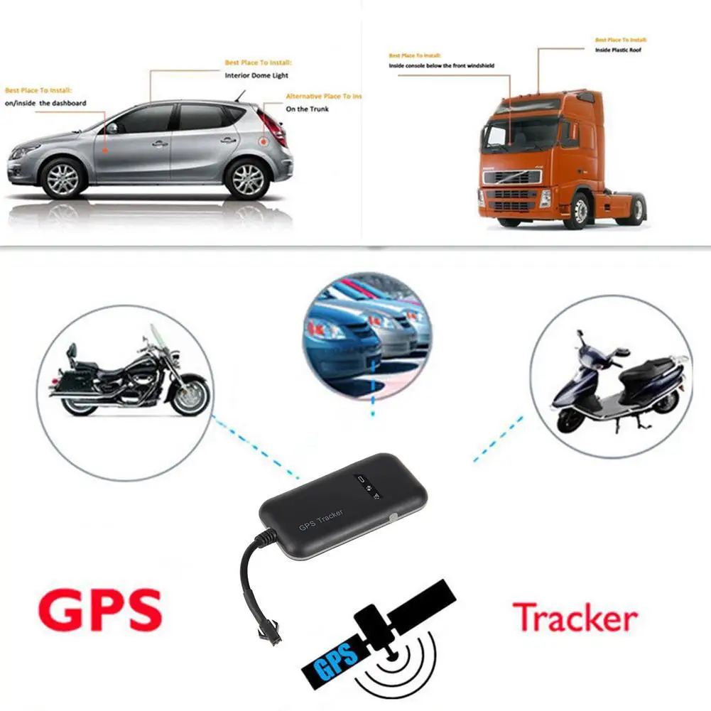 Автомобильный GPS трекер GT02A с функцией отслеживания в режиме реального