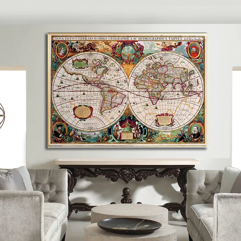Карта мира 17 века античный винтажный исторический образовательный классный шар
