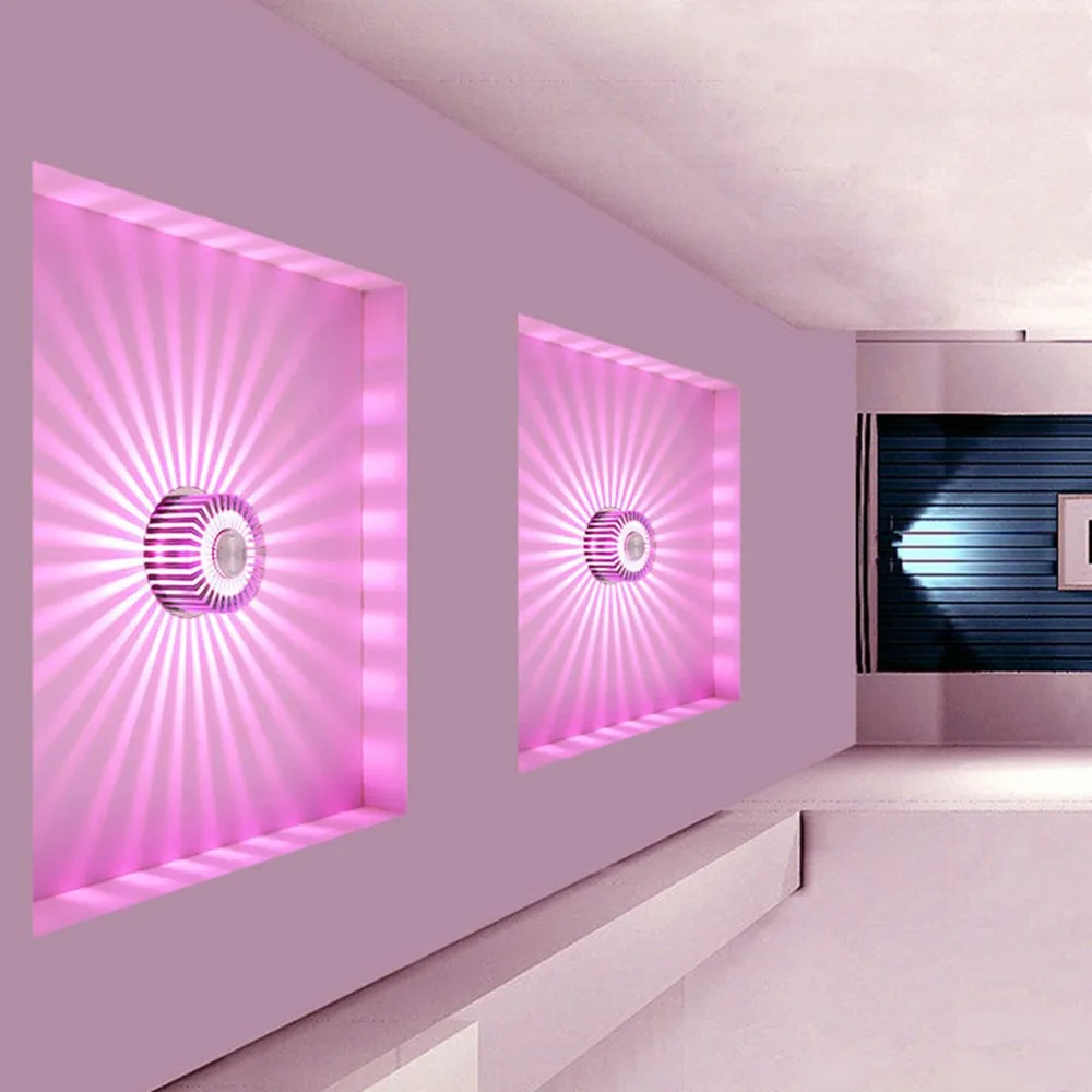 Современная алюминиевая светодиодная настенная лампа красный/зеленый/синий