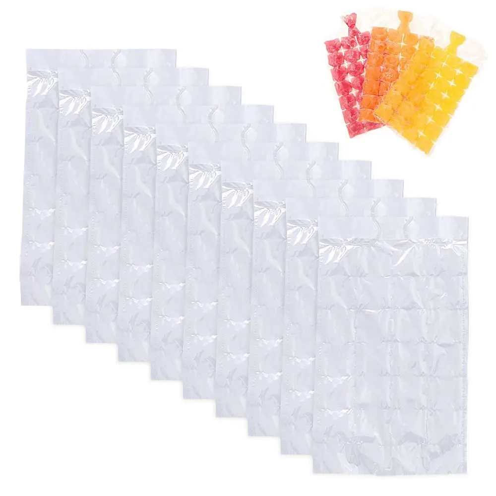 

10pcs/pack Ice Cube Mold Disposable Self-Sealing Ice Cube Bags Transparent Mold Bag Kitchen Gadgets Faster Freezing Ice-making