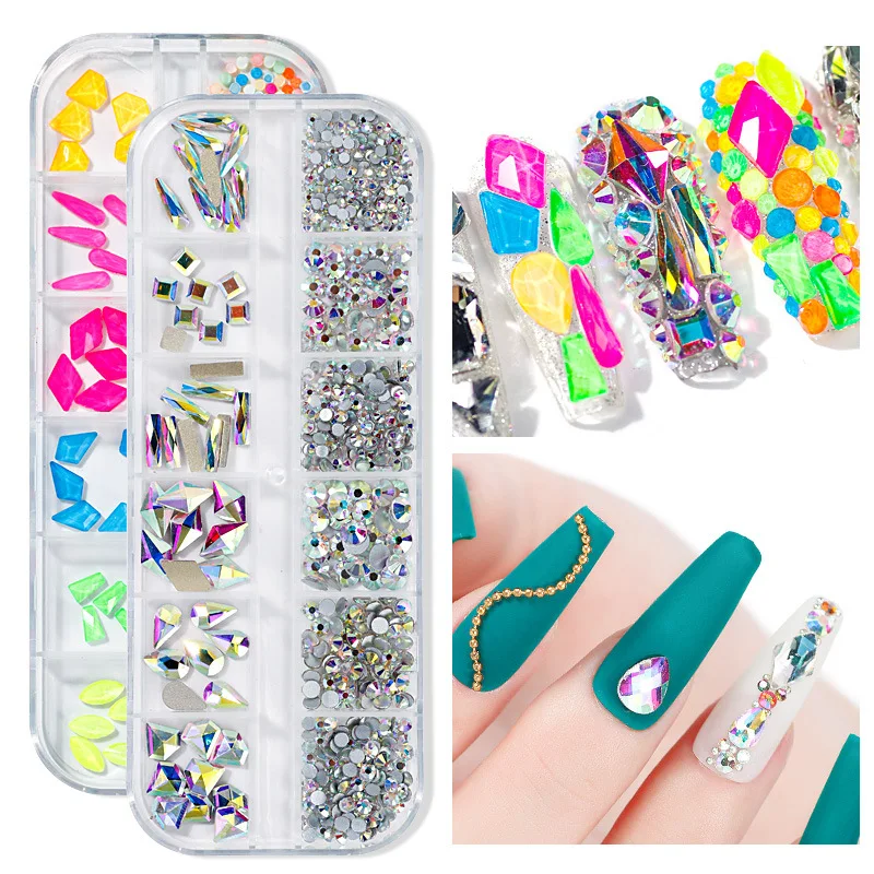 

Special shaped diamond nail ornament nail ornament AB flat bottom drill