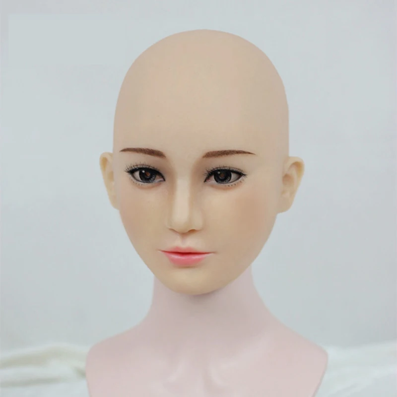 

(Hui)Crossdress Soft Silicone Realistic Female Face Full Head DMS Crossdresser DOLL Kigurumi Drag Queen Party Mask