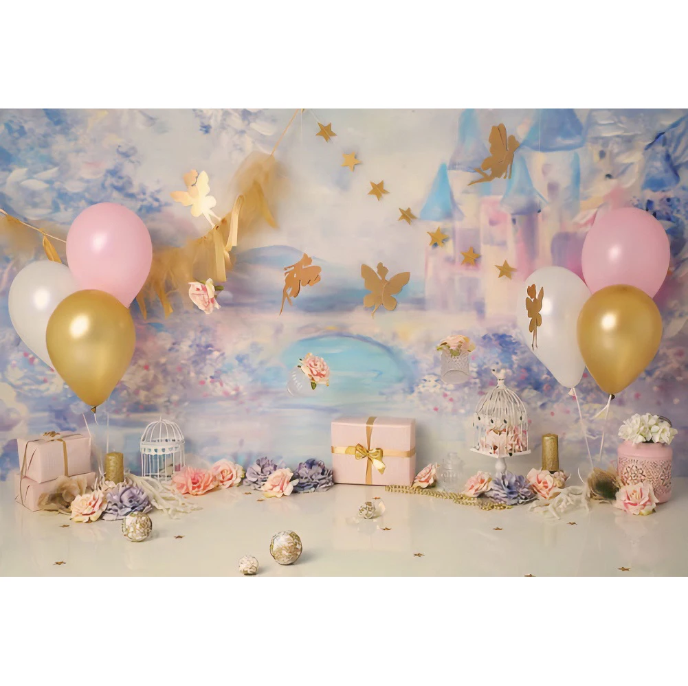 

Nitree Новорожденный ребенок 1-й День рождения воздушные шары торт разбивечерние фотографии фоны Фотографические фоны для фотографии студия ...