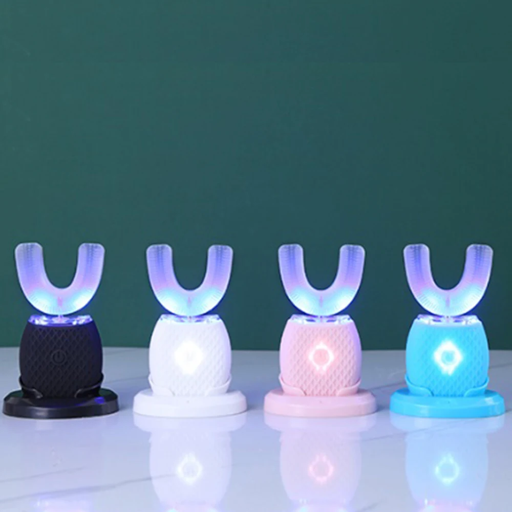 

Automatic Sonic Electric Toothbrush U Waterproof IPX7 Tooth Brush Rechargeable USB Teeth Whitening Blue Light