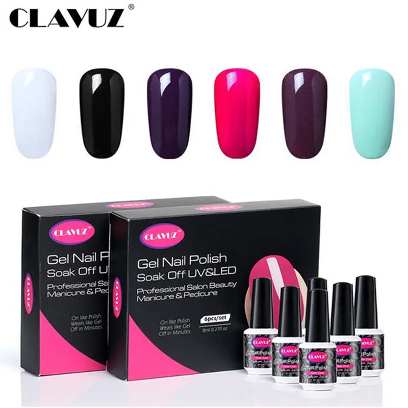 Набор гель лаков CLAVUZ для ногтей 6 шт./лот 8 мл|set manicure|gel polish setpolish set |