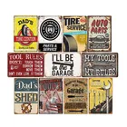 Для инструментов в гараже правила знаки Винтаж олова металла таблички доска фоновая фотография в стиле ретро Art Бар Паб гараж декоративный домашний декор 20*30 см