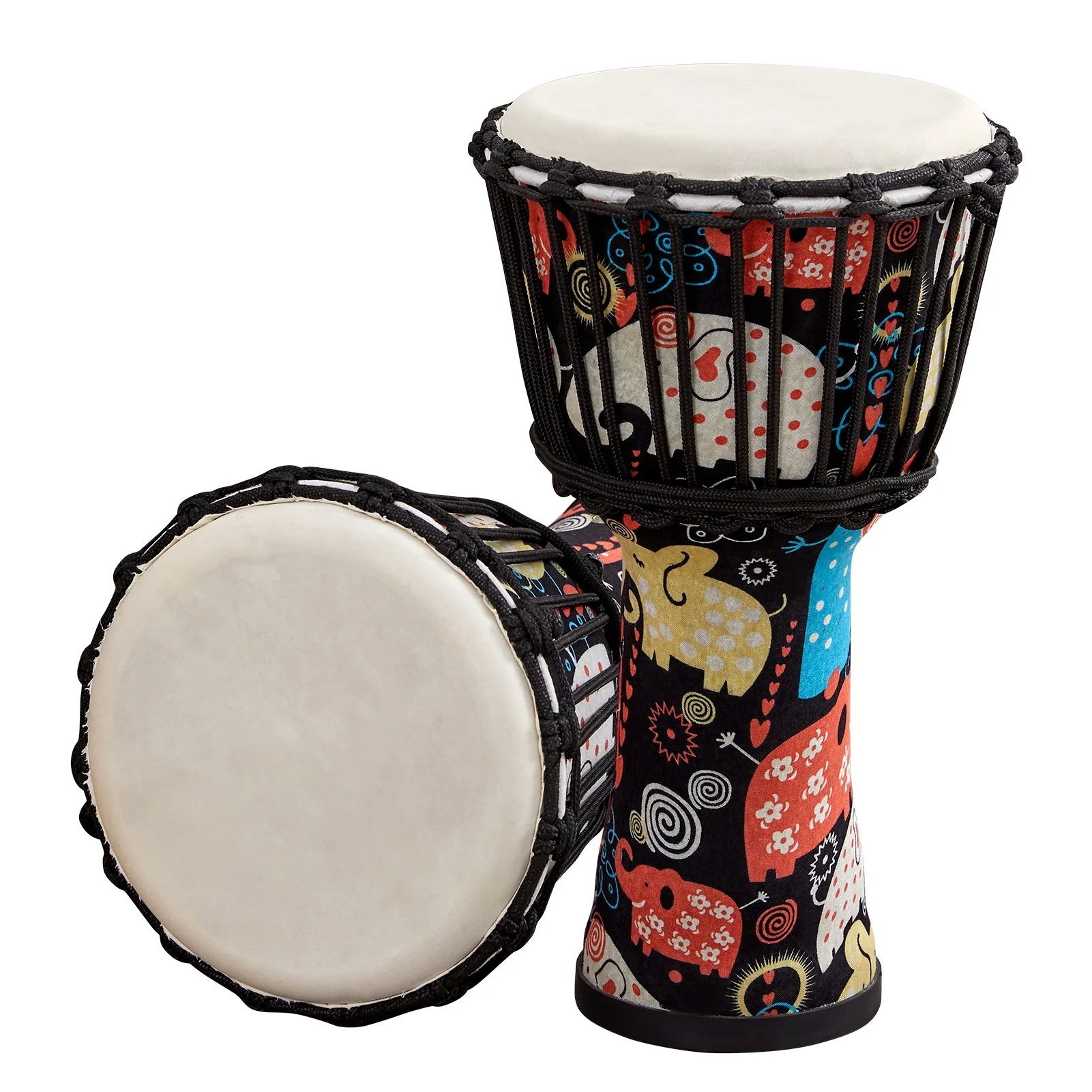 

8 дюймов портативный Африканский барабан Djembe ручной барабан с красочными художественными узорами ударный музыкальный инструмент