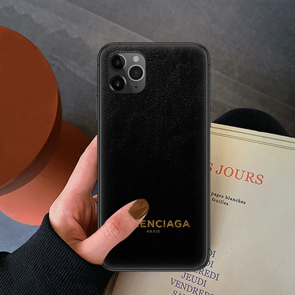 

Paris France Luxury Brand Phone Case For Iphone 4 4s 5 5S SE 5C 6 6S 7 8 Plus X XS XR 11 12 Mini Pro Max 2020 black Funda Tpu