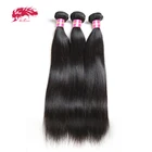 Волнистые малазийские прямые натуральные человеческие волосы Ali Queen, пряди из 3 прядей, натуральный цвет, 8-26 дюймов, M7A, 100% человеческие волосы для плетения