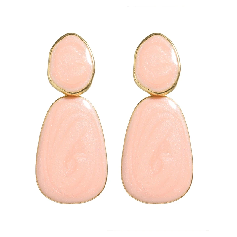 

KISSWIFE New Fashion Korea Cute Candy-colored Alloy Drip Oil Drop Earrings for Women Unusual Earrings Girl Jewelry 2021 Trend