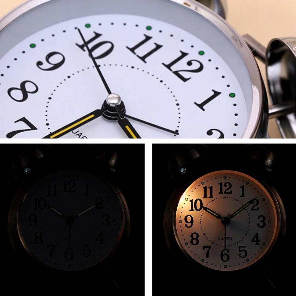 Настольный Громкий будильник подарок Креативный Ретро Будильник Твин часы с