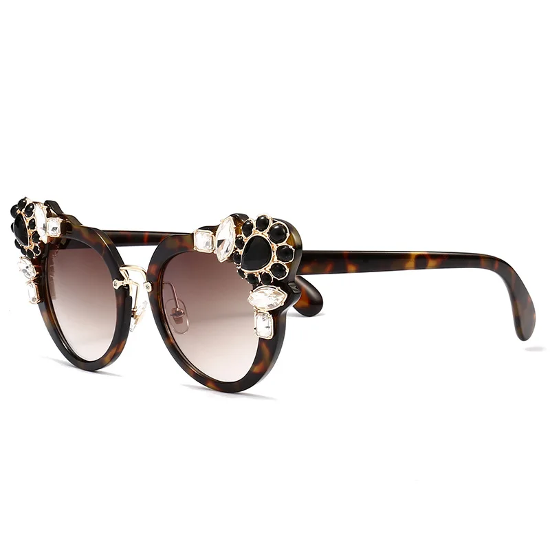 Очки солнцезащитные женские кошачий глаз роскошные брендовые дизайнерские