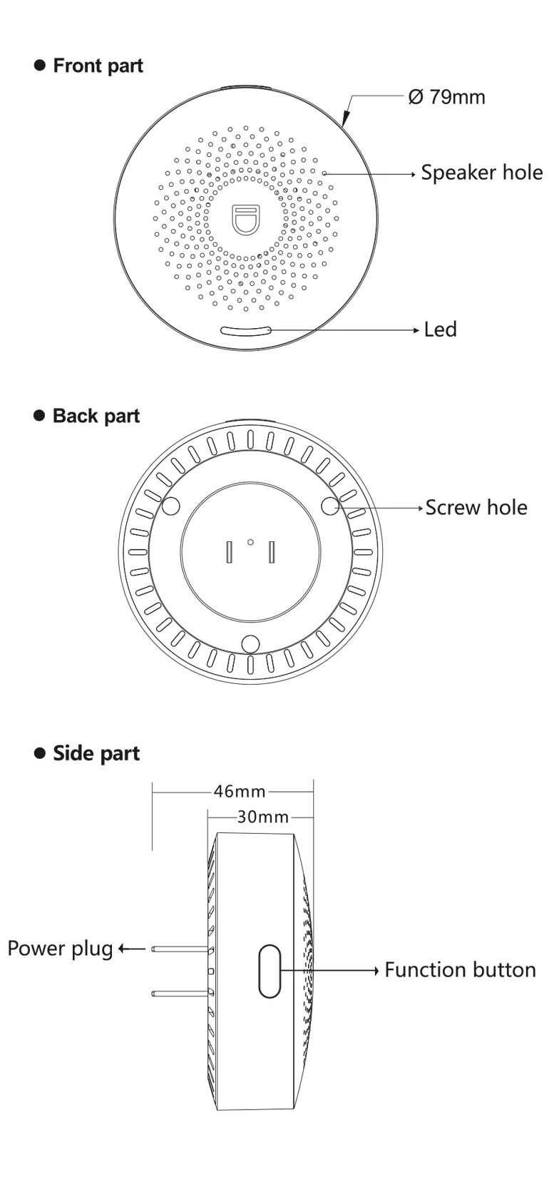 Tuya Smart Home Security Alarm System Hub Kit ,Host with sound function, support Google and Alexa，Smar Life App